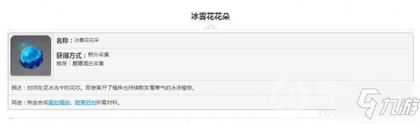 原神采集素材冰雾花花朵怎么样 采集素材冰雾花花朵图鉴汇总_原神