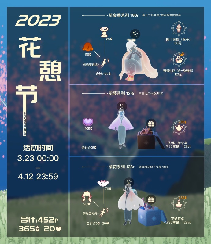 光遇花憩节先祖可以兑换什么