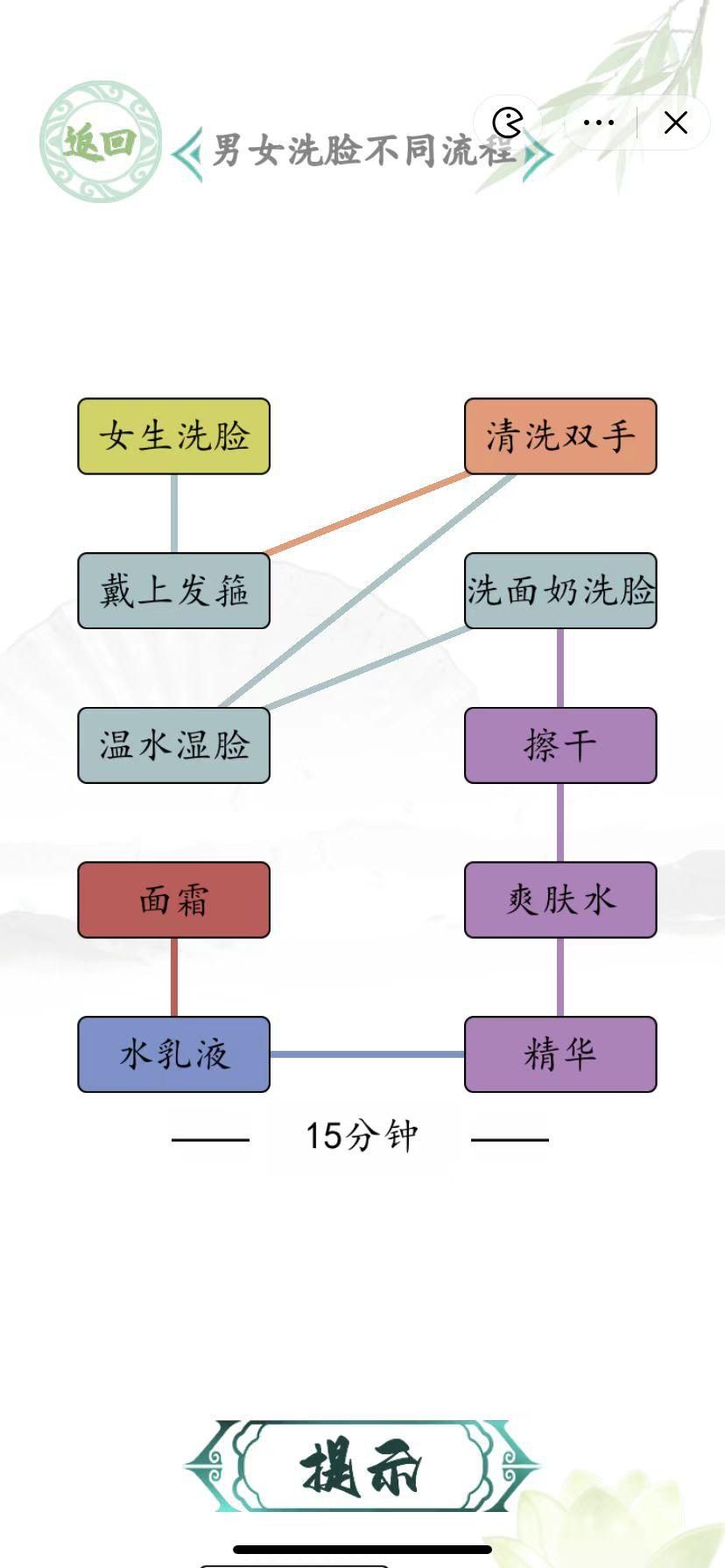 汉字找茬王男女洗脸攻略 男女洗脸不同流程怎么过？[多图]