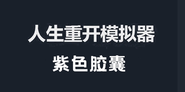 人生重开模拟器紫色胶囊作用介绍