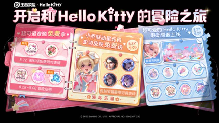 王者荣耀和Hello Kitty联动了吗