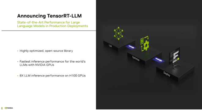 英伟达H100启用TensorRT-LLM：AI推理性能飙升