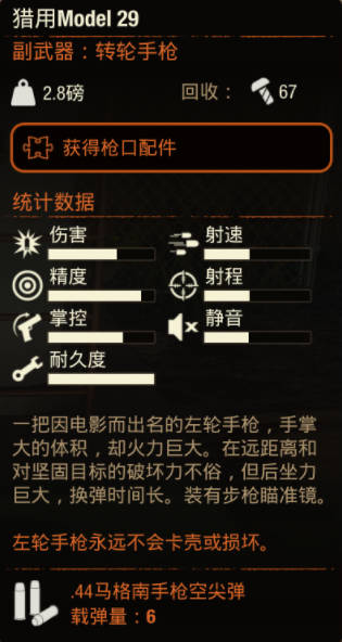 《腐烂国度2》武器 猎用MODLE 29怎么样