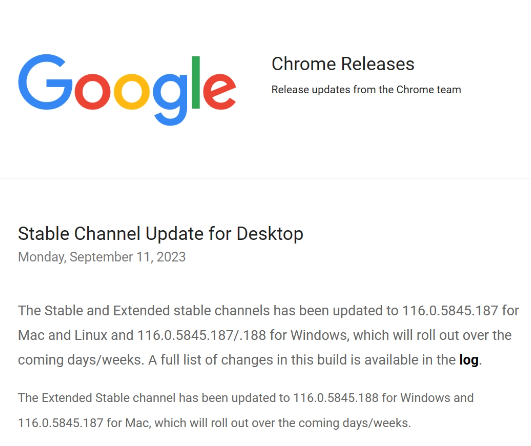 谷歌发布紧急安全更新 针对Chrome零日漏洞进行修复