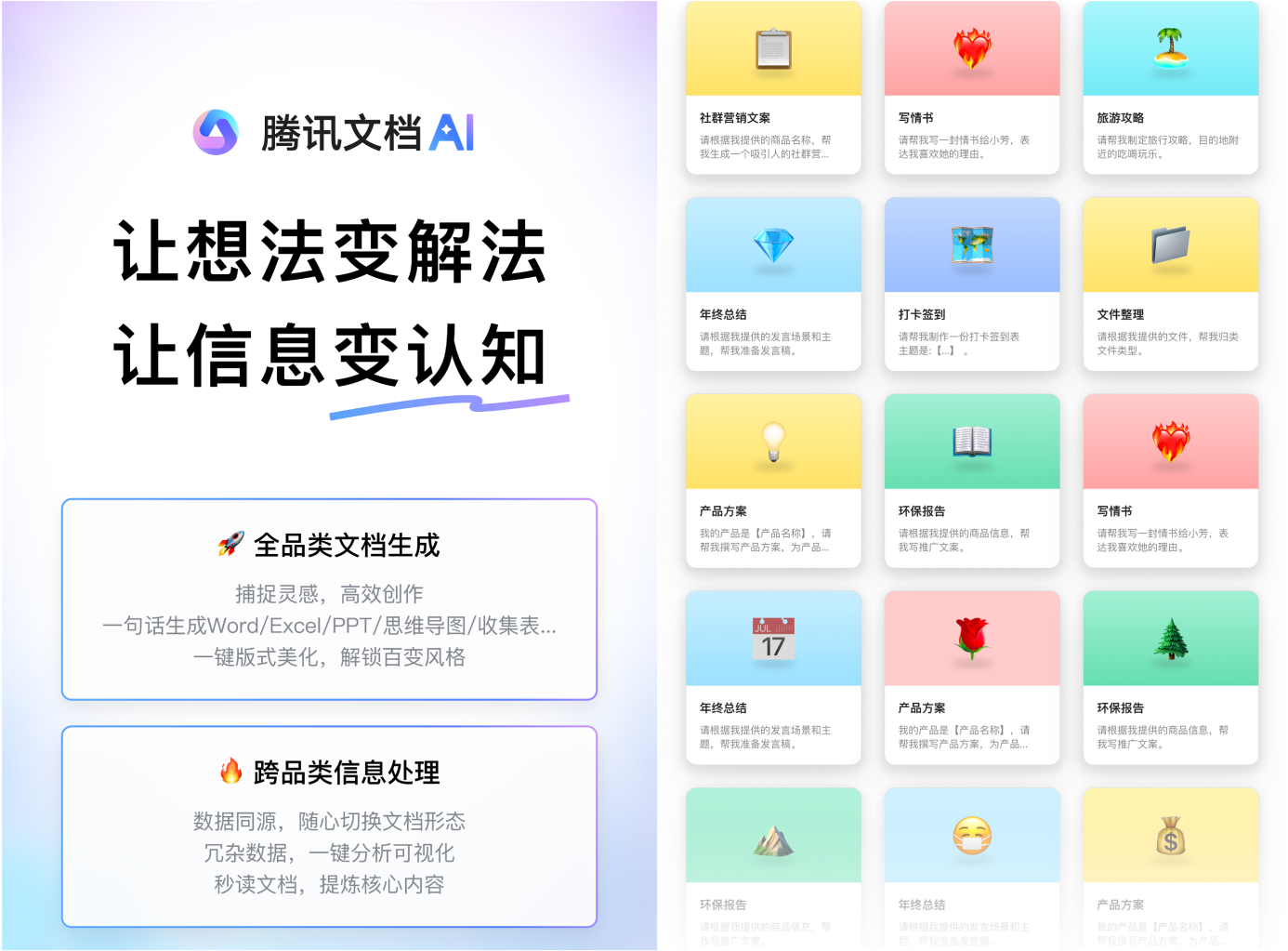 腾讯文档智能助手开启公测，AI创作全面应用于协同办公场景