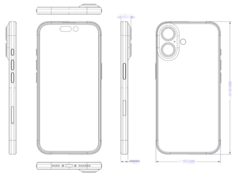 iPhone 16设计图曝光，或回归竖排双摄并新增机械拍照按钮