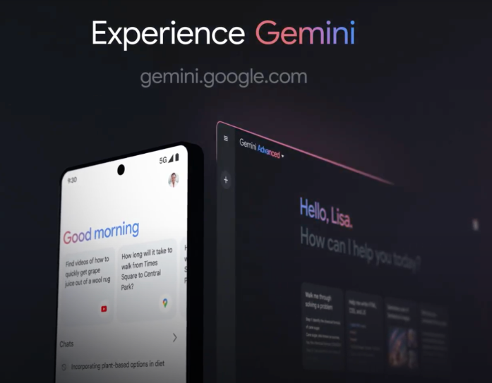 谷歌Gemini大模型正式开放：免费试用两个月