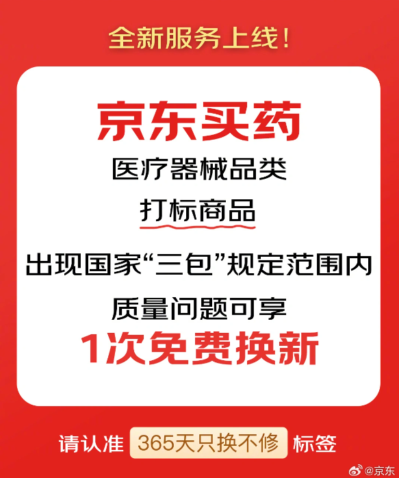 京东买药升级服务，推出‘过期免费换’及‘365天只换不修’政策