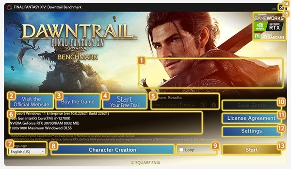 《最终幻想14》7.0跑分软件分享 7.0Benchmark下载地址