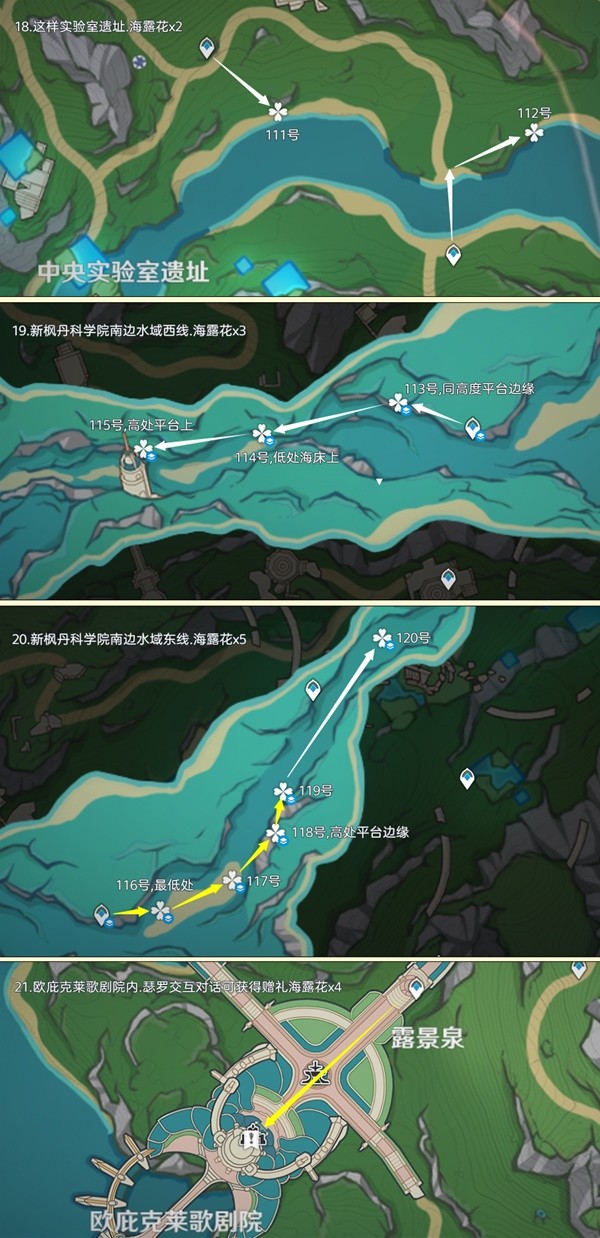 《原神》4.5海露花采集路线分享